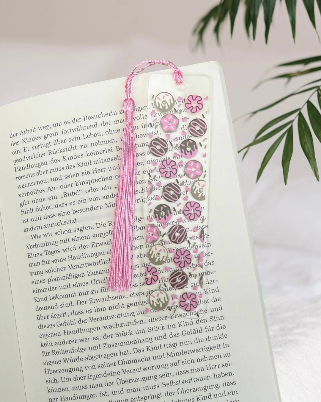 Lesezeichen "Donuts" - Handgemachtes Geschenk für Bücherfreunde