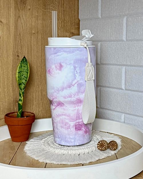 Edelstahl-Thermobecher "Fliederwölkchen" 700 ml