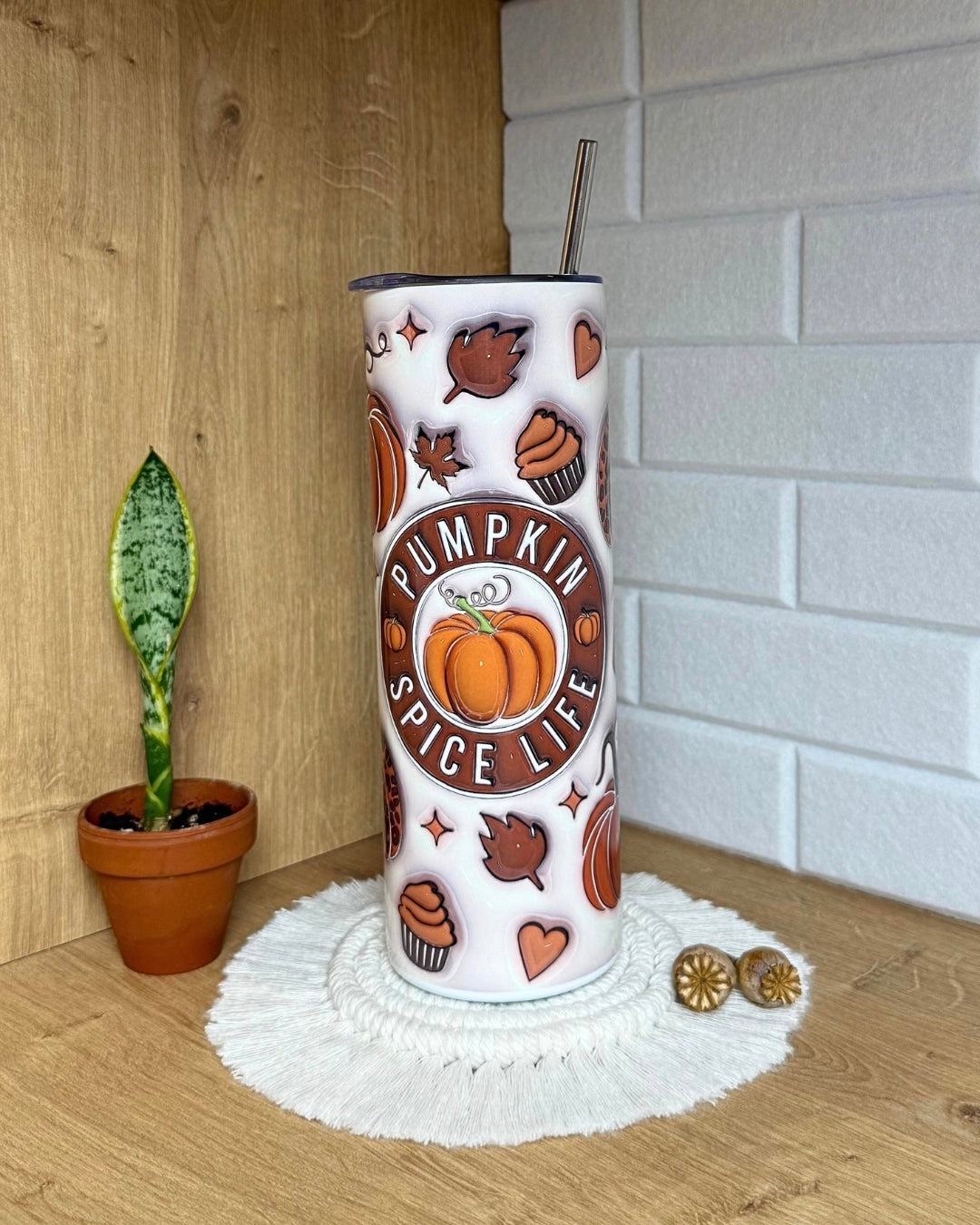 Edelstahl-Trinkbecher "Zimt und Kürbis" 700ml