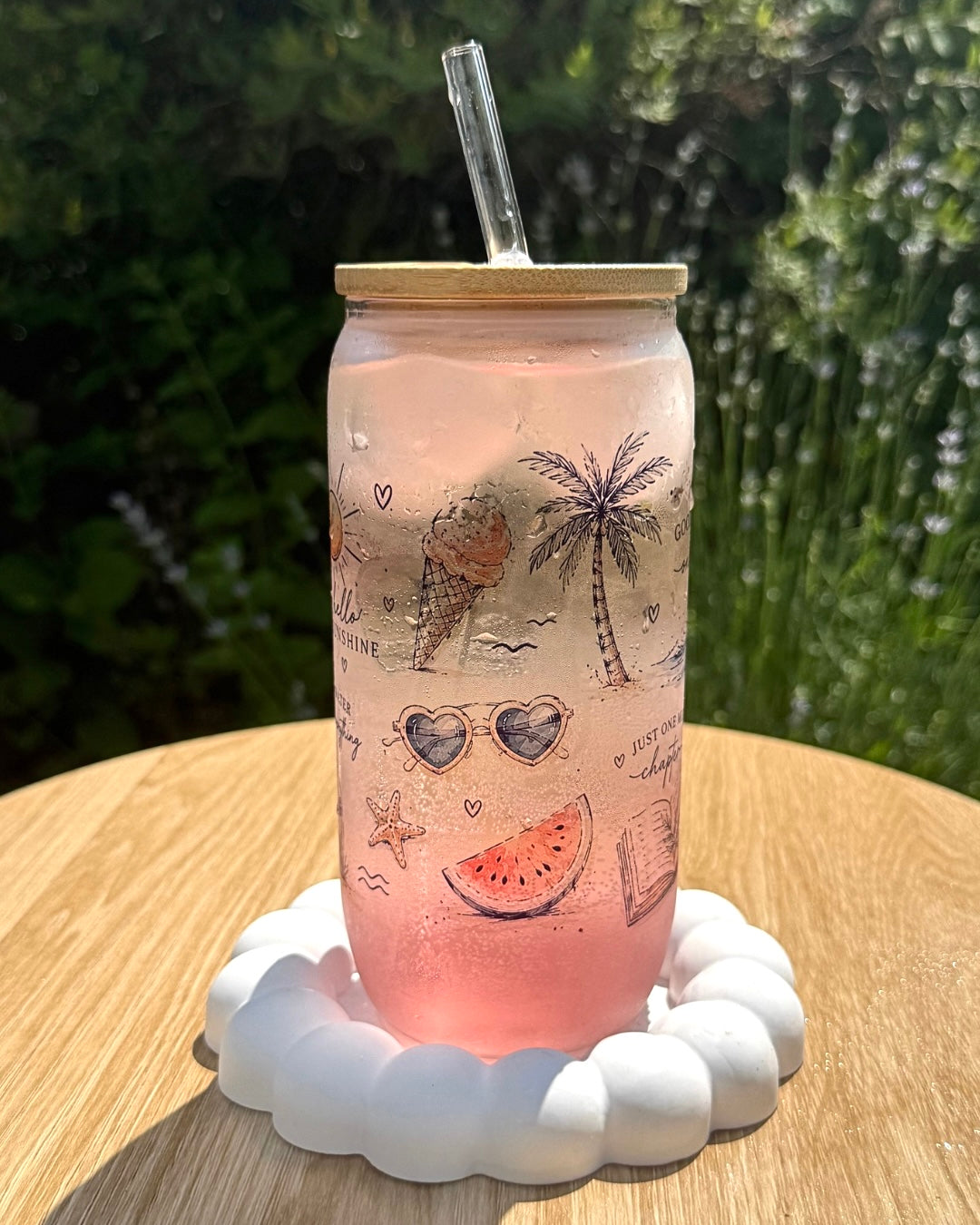 Klares Trinkglas "Summer Feelings" 550ml