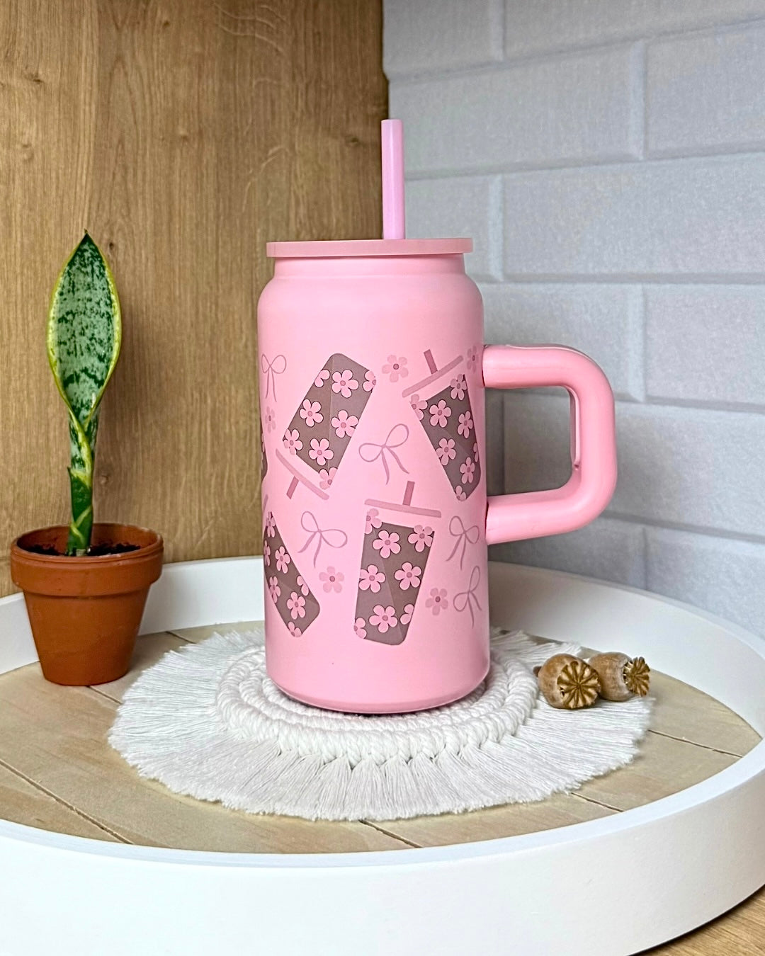 Edelstahl-Trinkbecher "Coffee to go" mit Henkel 500ml