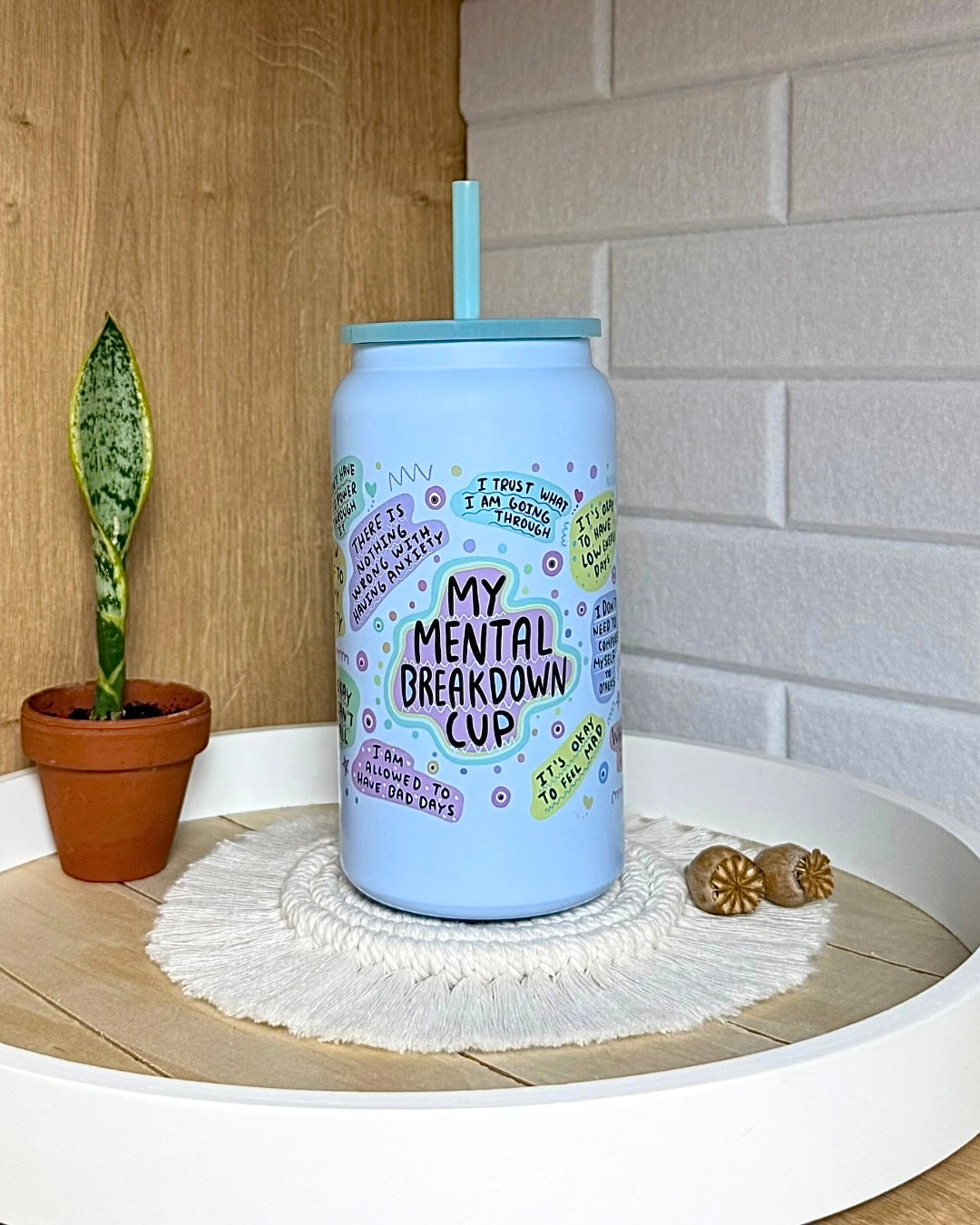 Edelstahl-Trinkbecher "Becher des Wahnsinns" mit Henkel 500ml