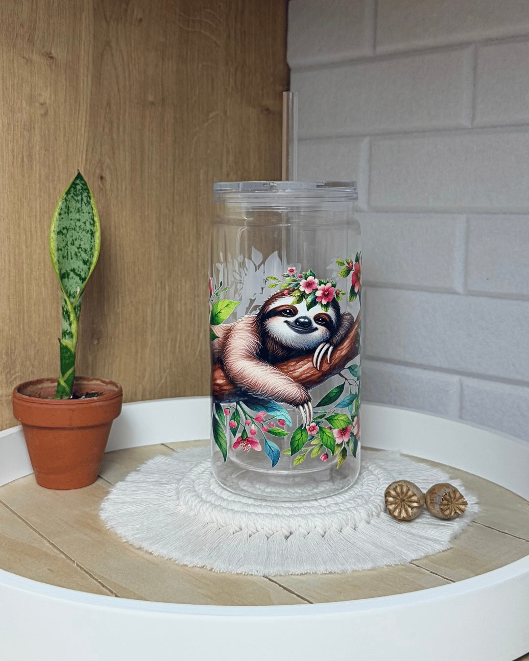 Lavabecher 470ml "Niedliches Faultier"