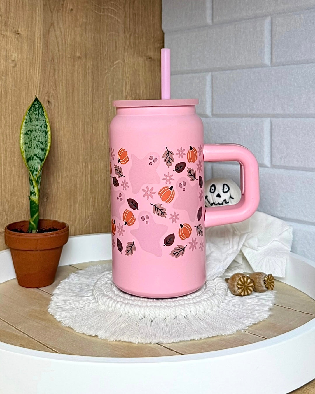 Edelstahl-Trinkbecher "Spuk im Blätterfall" mit Henkel 500ml