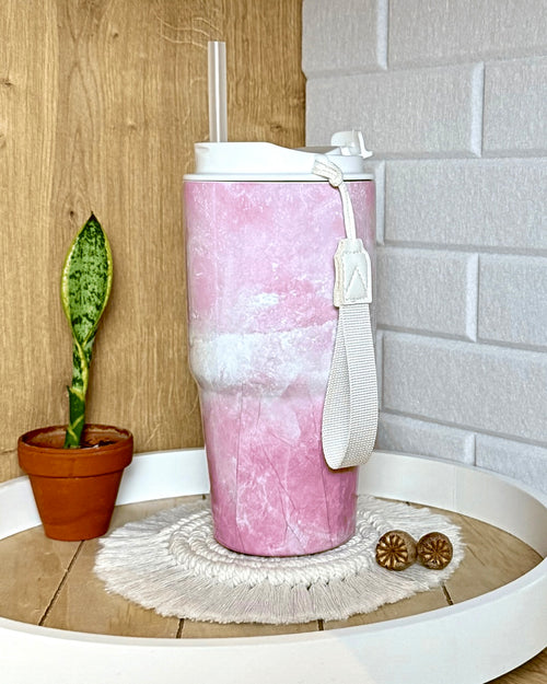 Edelstahl-Thermobecher "Rosenquarz" 700 ml