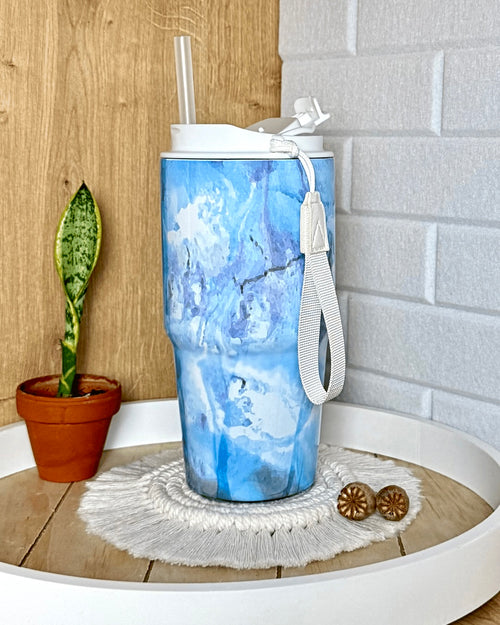 Edelstahl-Thermobecher "Ozeanfeeling im Aquarell" 700 ml