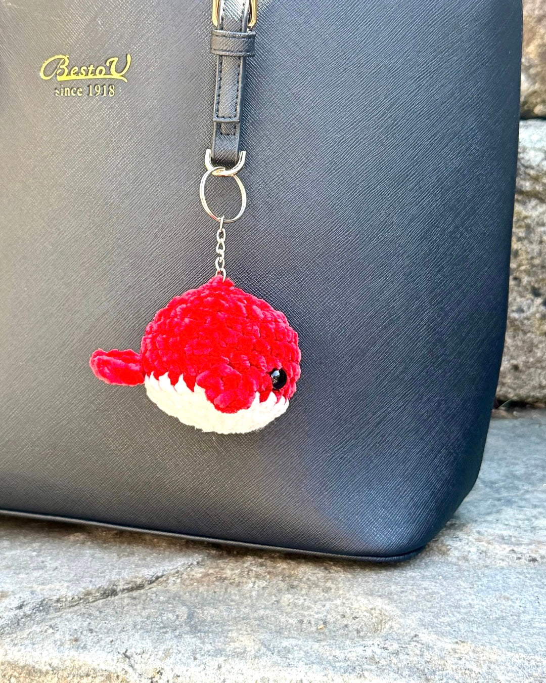Gehäkelter Schlüsselanhänger: "Wal" 🐳