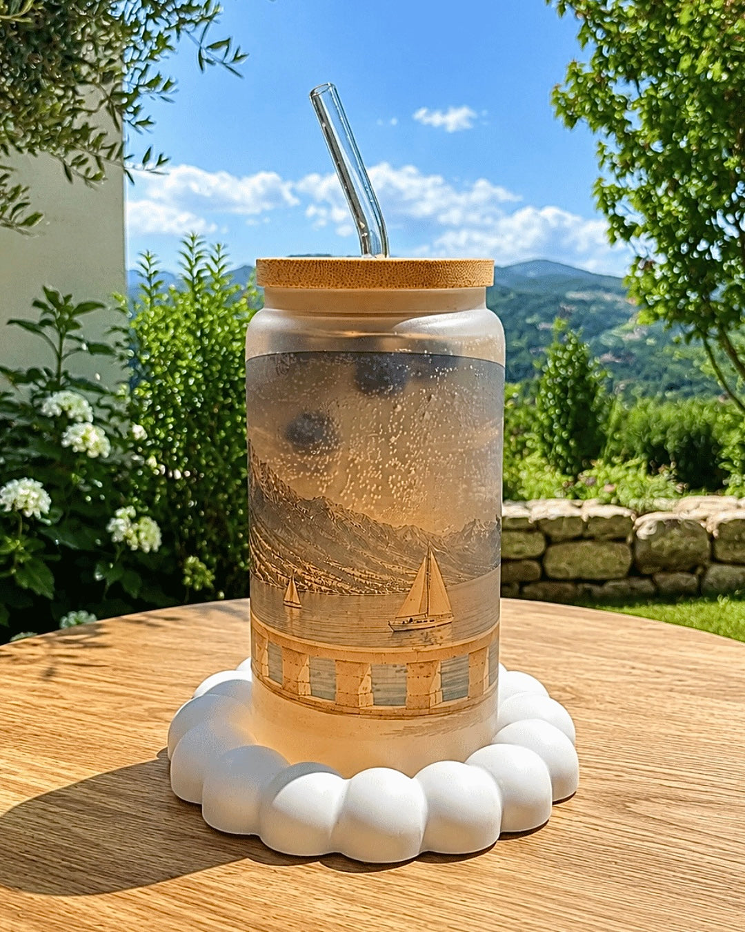 Mattes Trinkglas "Sommerflair" 550 ml