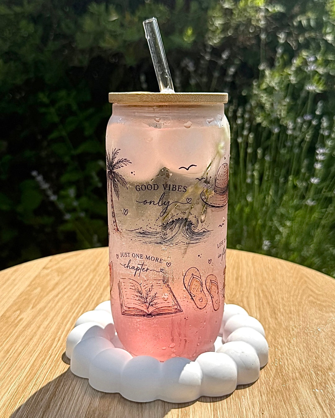 Klares Trinkglas "Summer Feelings" 550ml