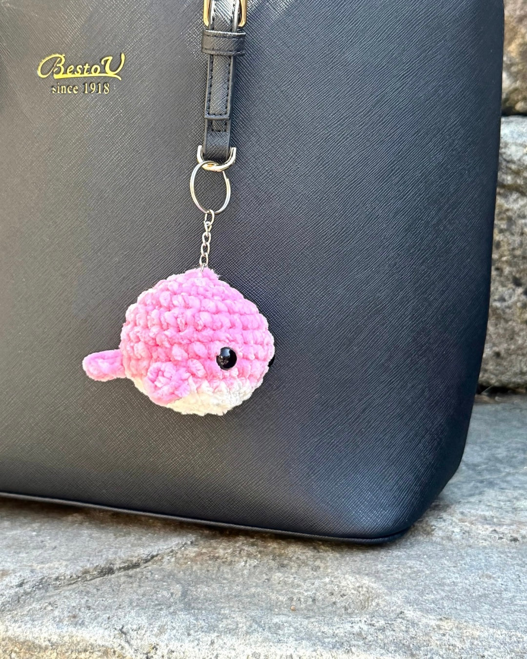 Gehäkelter Schlüsselanhänger: "Wal" 🐳