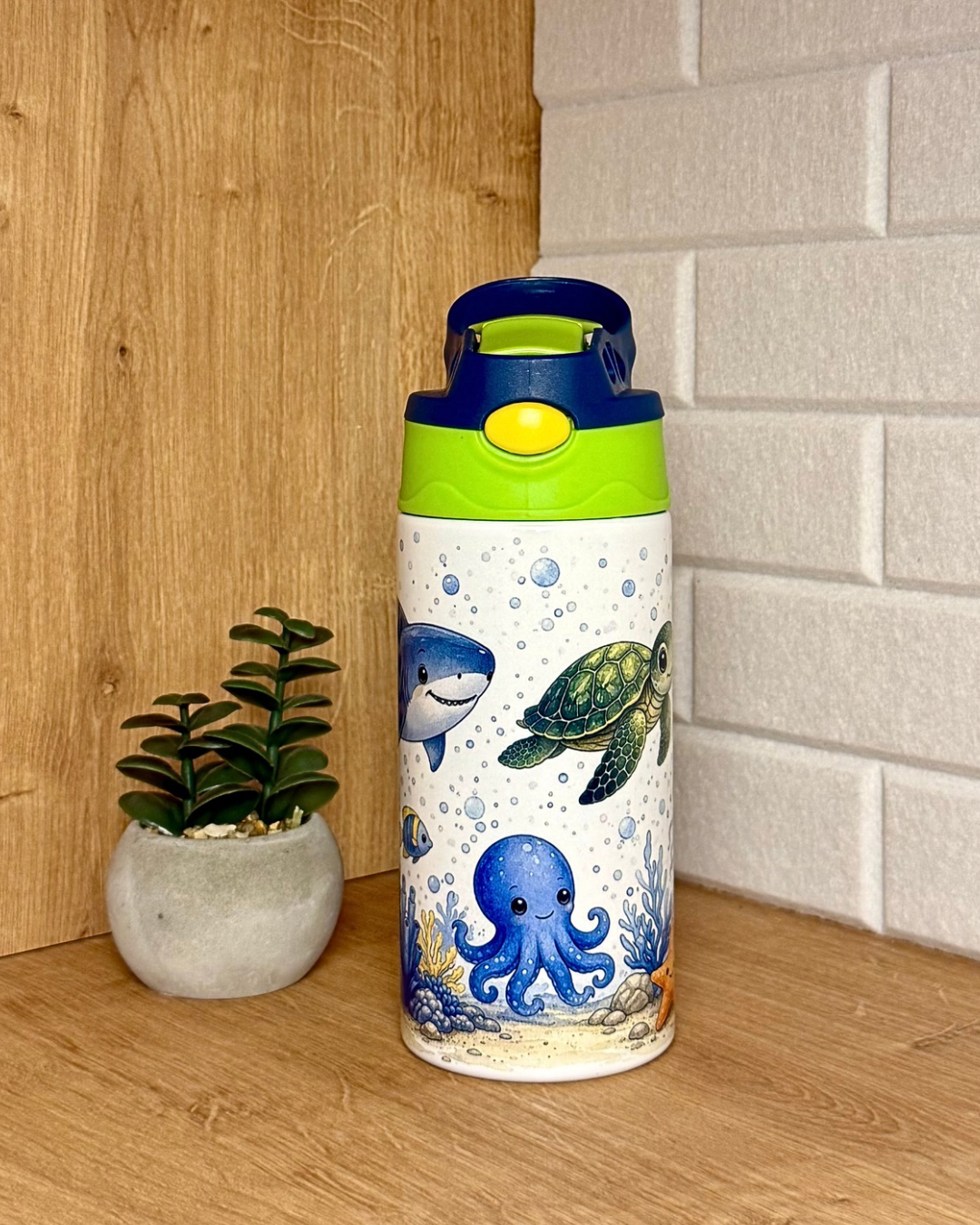 Edelstahl-Kindertrinkflasche "Unterwasserwelt" 360 ml