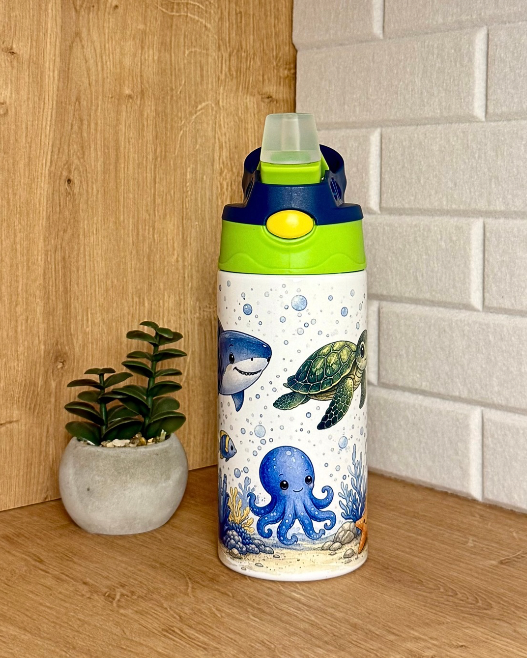 Edelstahl-Kindertrinkflasche "Unterwasserwelt" 360 ml