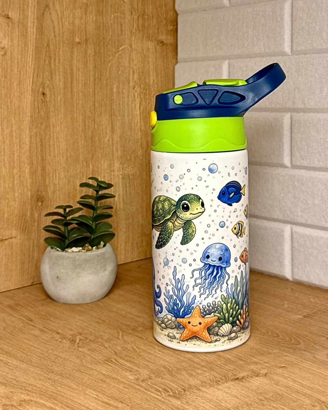Edelstahl-Kindertrinkflasche "Unterwasserwelt" 360 ml