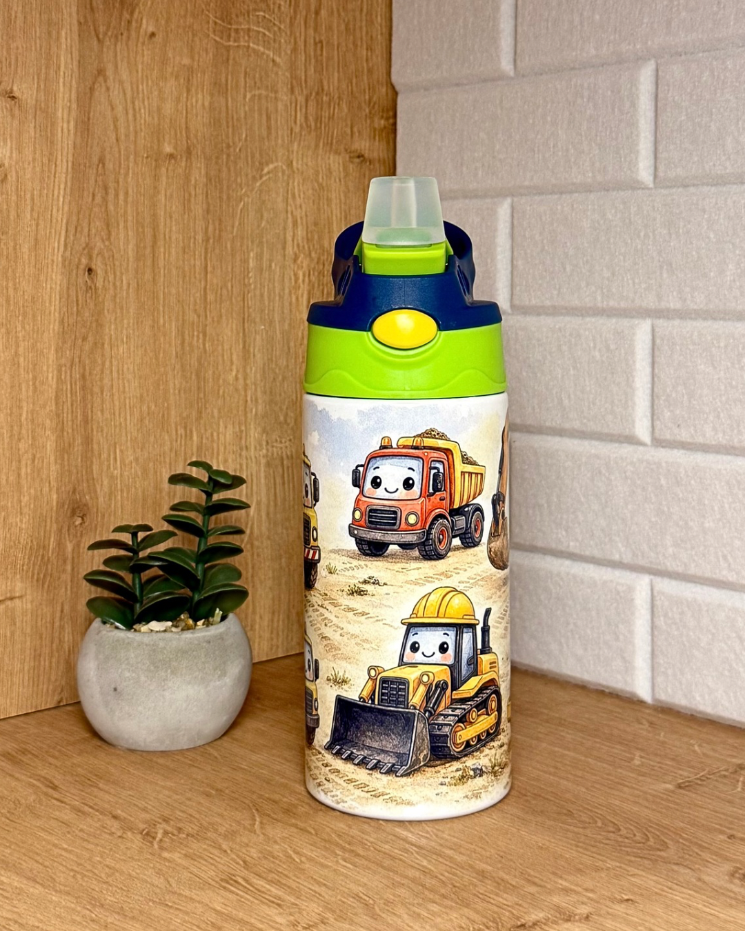 Edelstahl-Kindertrinkflasche "Fahrzeugfreunde" 360 ml