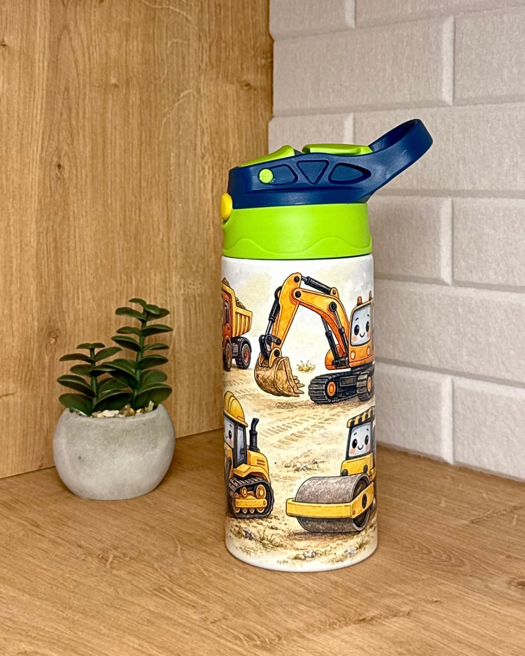 Edelstahl-Kindertrinkflasche "Fahrzeugfreunde" 360 ml