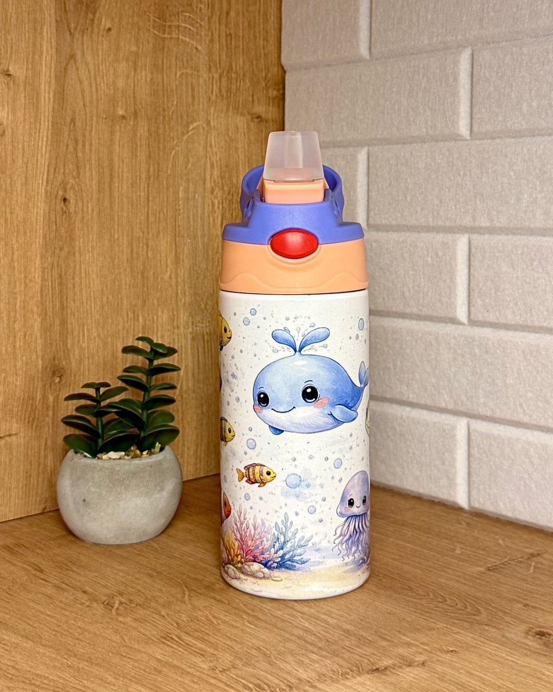 Edelstahl-Kindertrinkflasche "Unterwasserwelt" 360 ml