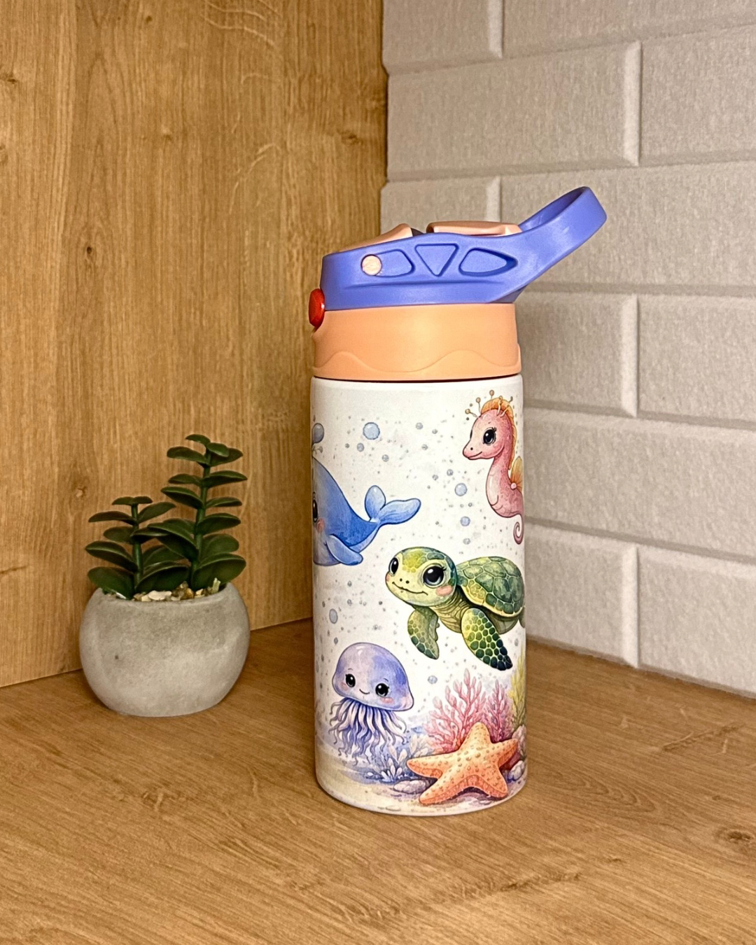 Edelstahl-Kindertrinkflasche "Unterwasserwelt" 360 ml