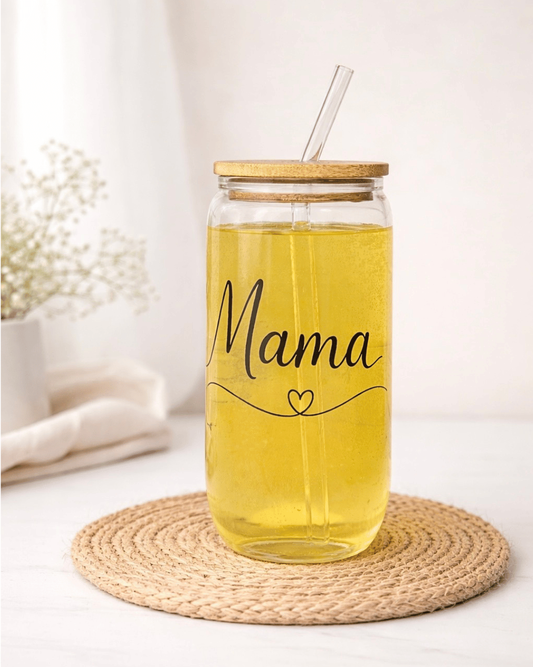 Klares Trinkglas "Mama" 550ml