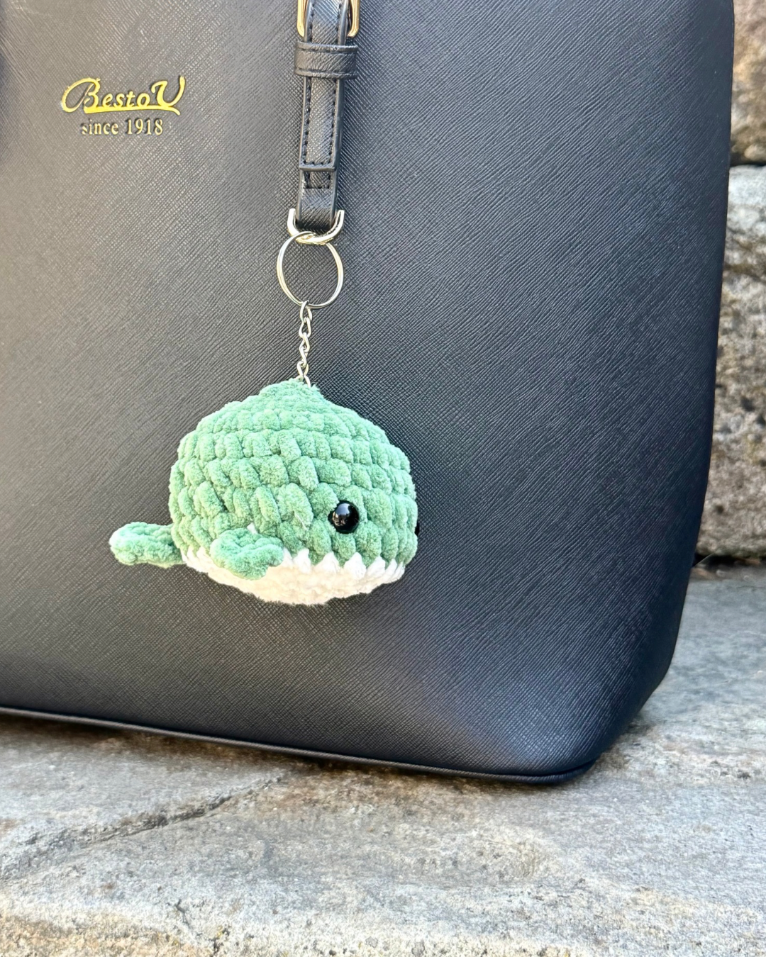 Gehäkelter Schlüsselanhänger: "Wal" 🐳