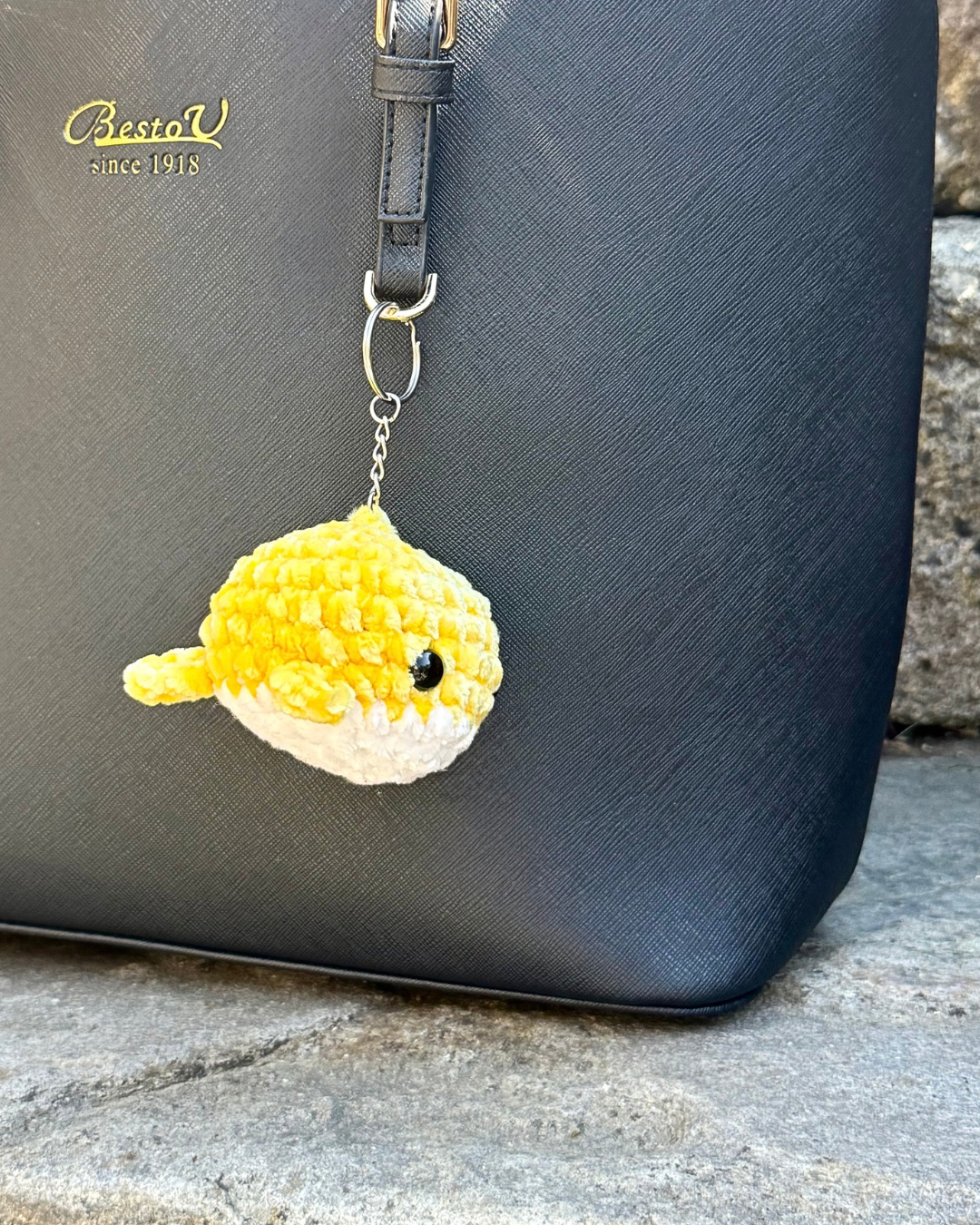 Gehäkelter Schlüsselanhänger: "Wal" 🐳