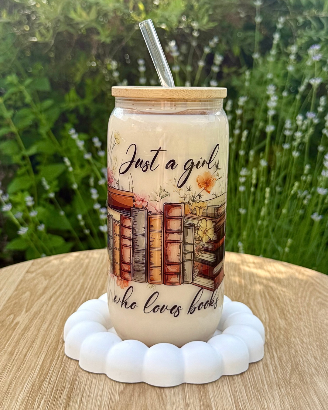 Klares Trinkglas "Booklove for Girls" 550 ml