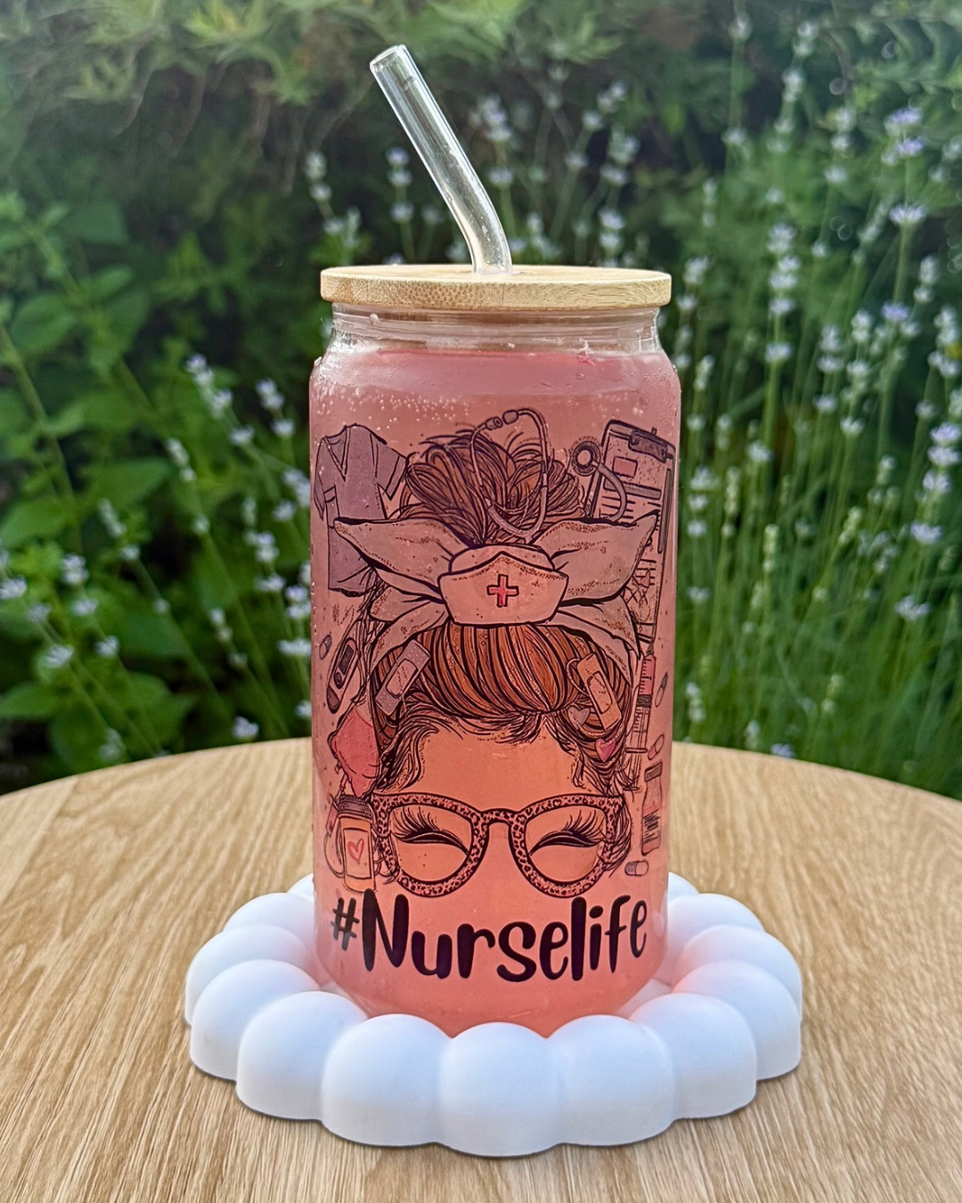 Klares Trinkglas "Nurselife" 550 ml