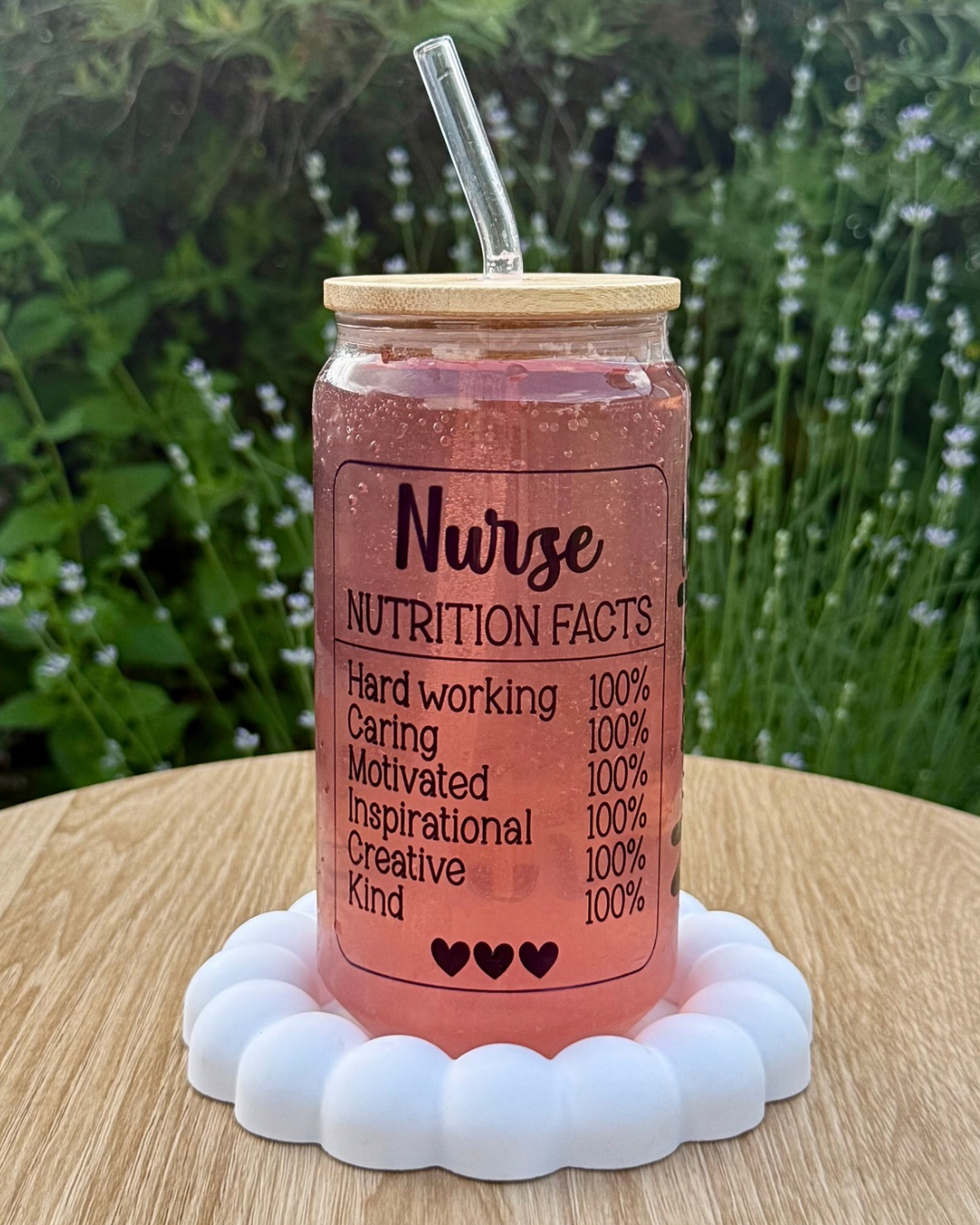 Klares Trinkglas "Nurselife" 550 ml