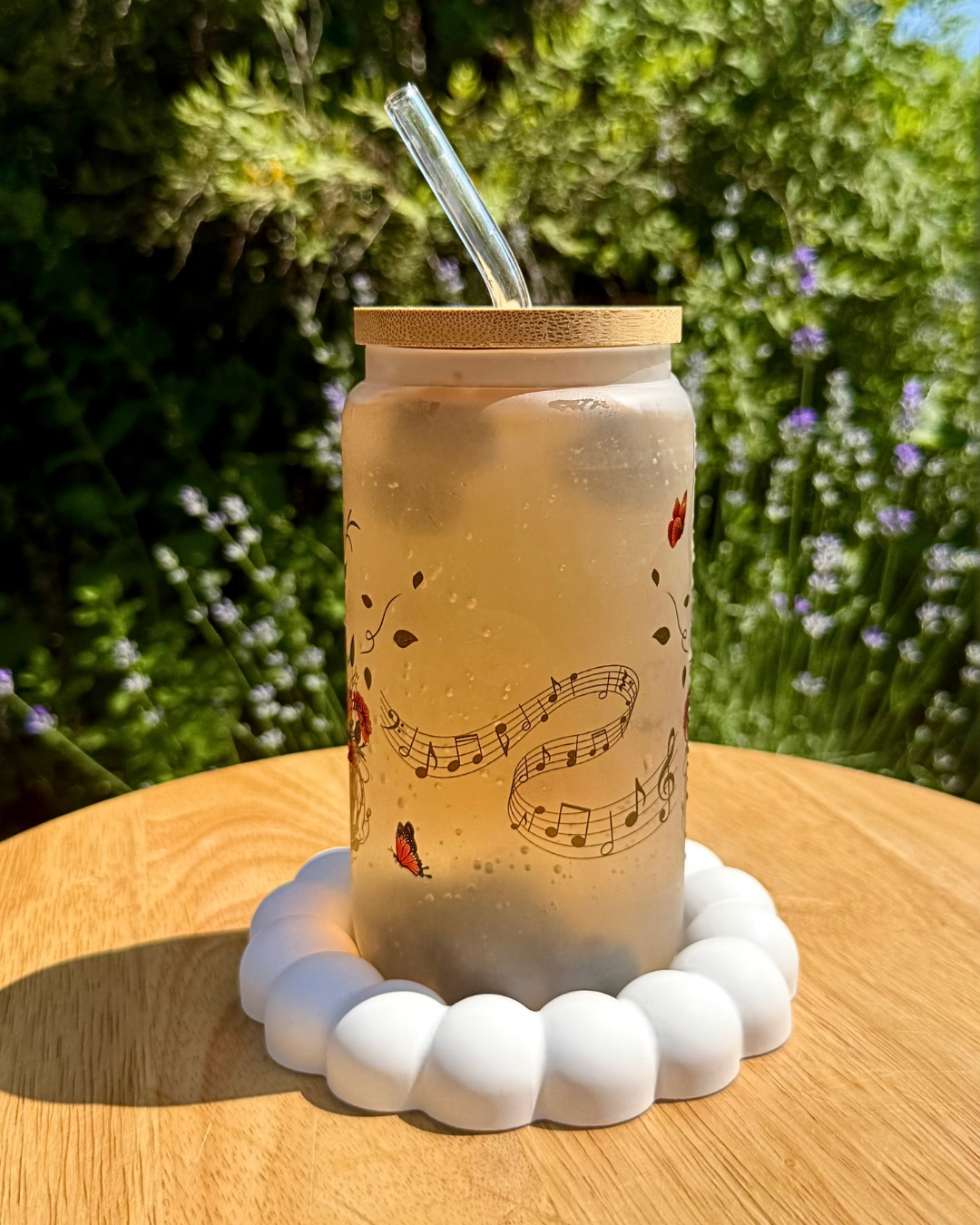 Mattes Trinkglas "Gitarrenmelodie" 550 ml