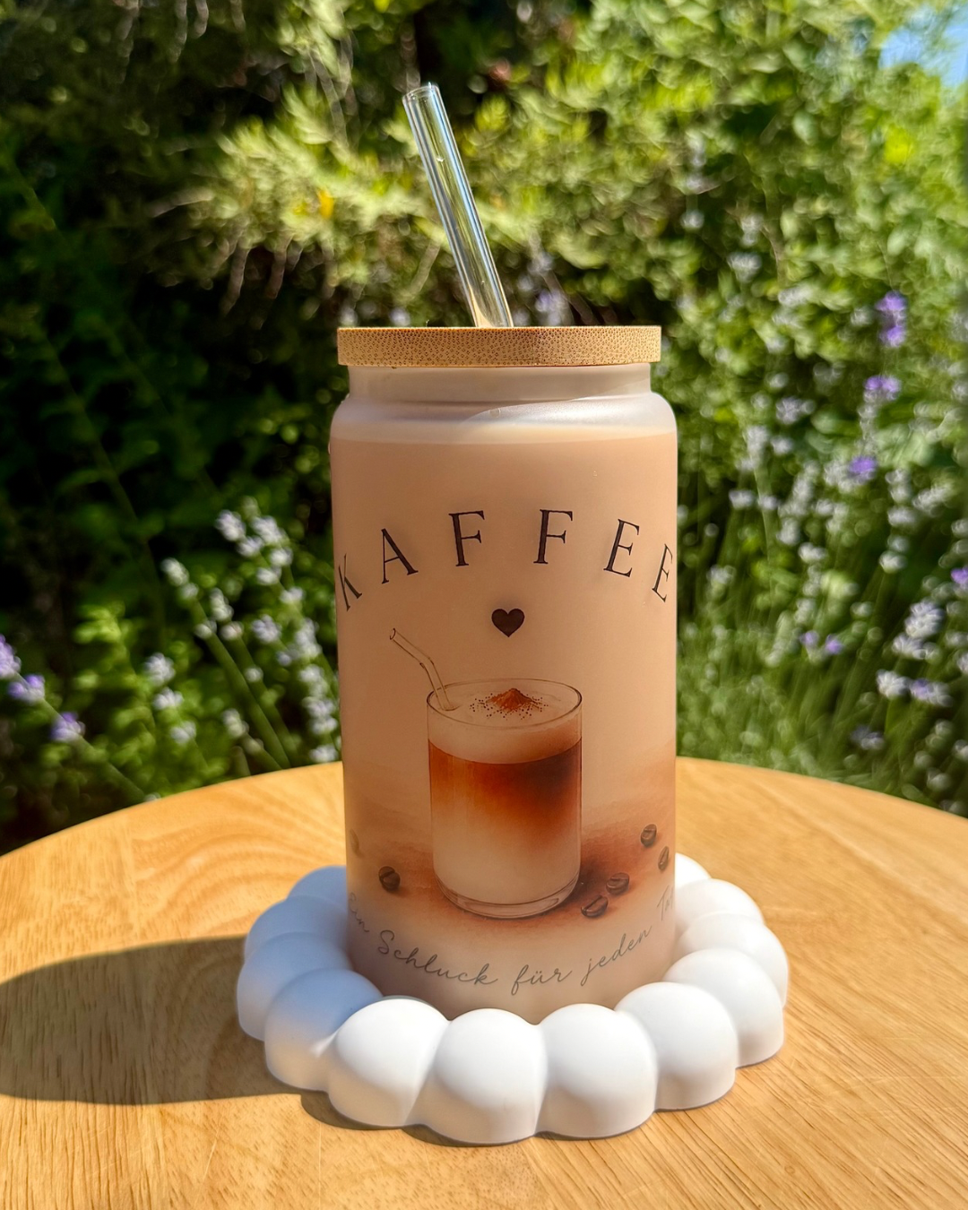 Mattes Trinkglas "Kaffee" 550 ml