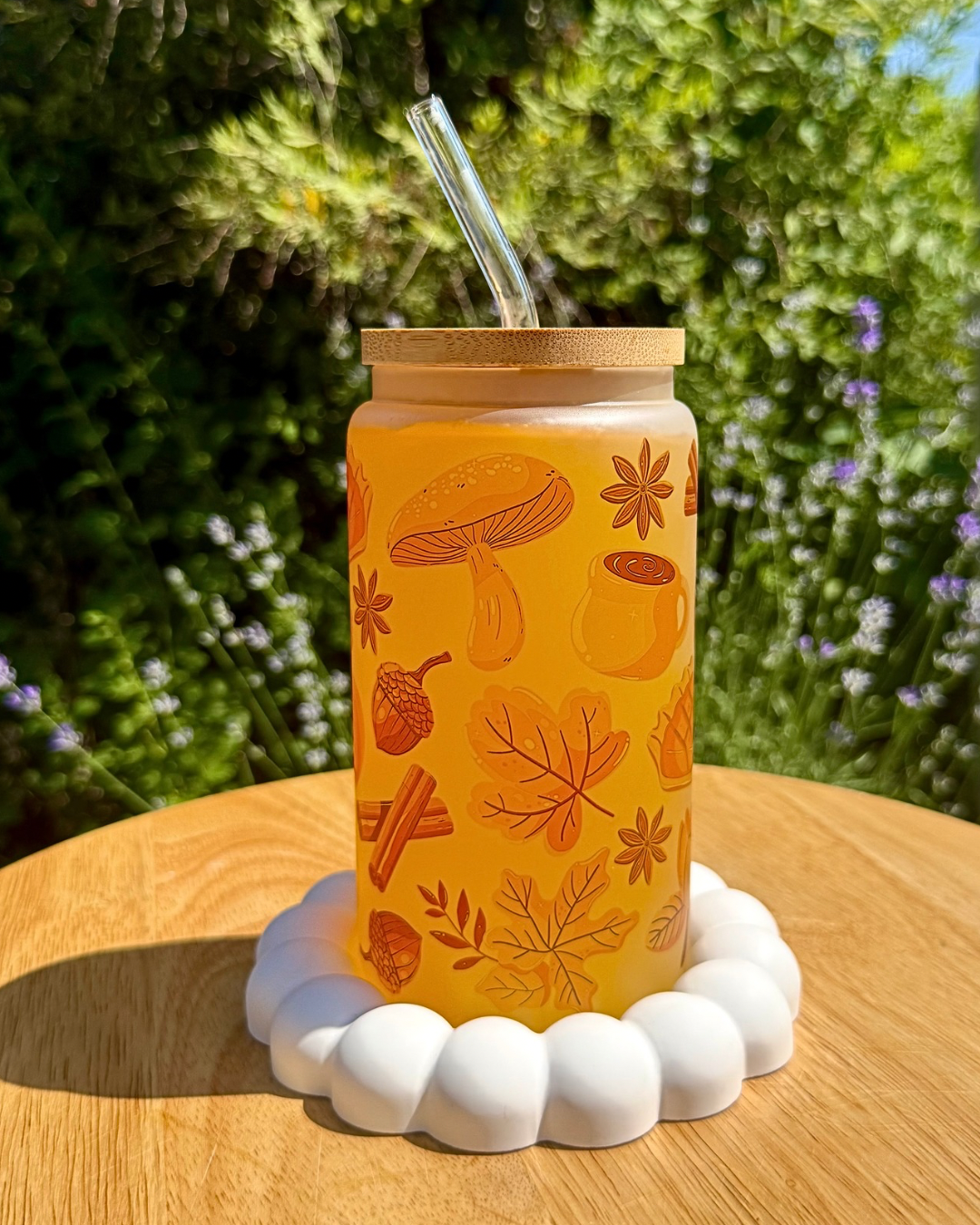 Mattes Trinkglas "Herbstzeit" 550 ml