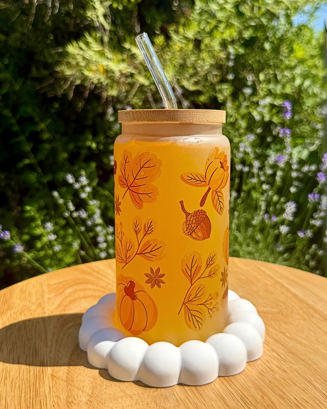 Mattes Trinkglas "Herbstzeit" 550 ml