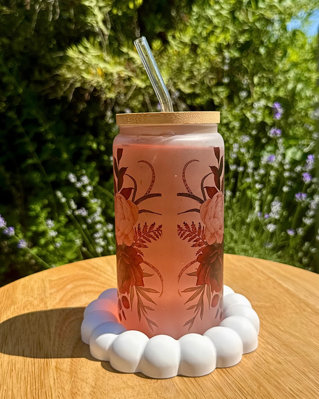 Mattes Trinkglas "Mom Rosa" 550 ml