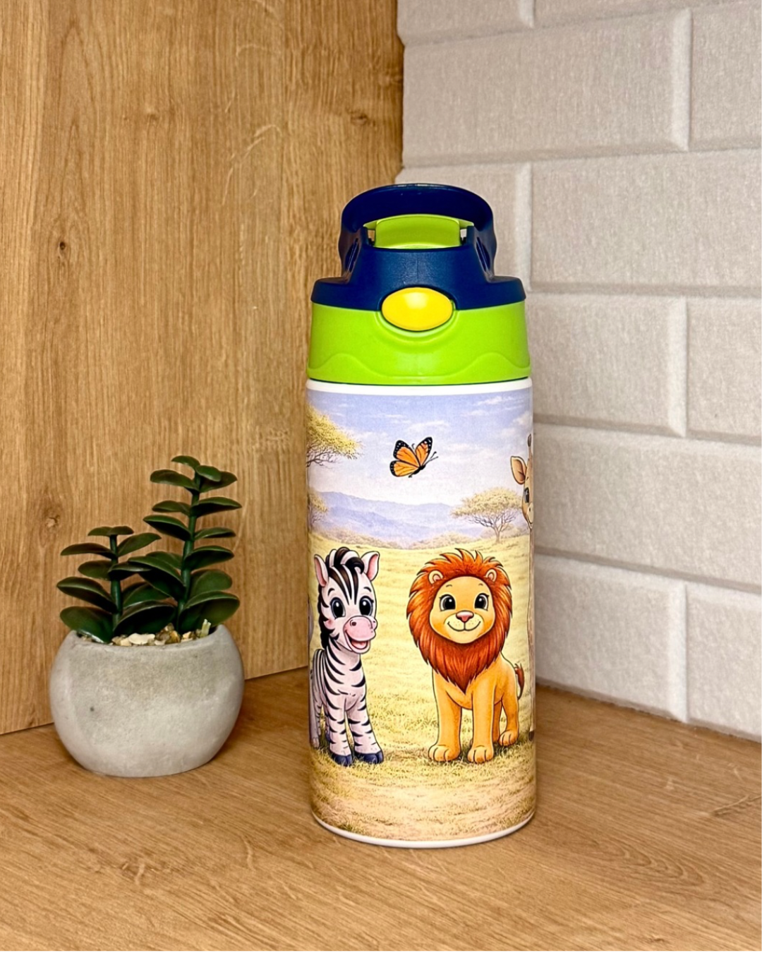Edelstahl-Kindertrinkflasche "Safari" 360 ml