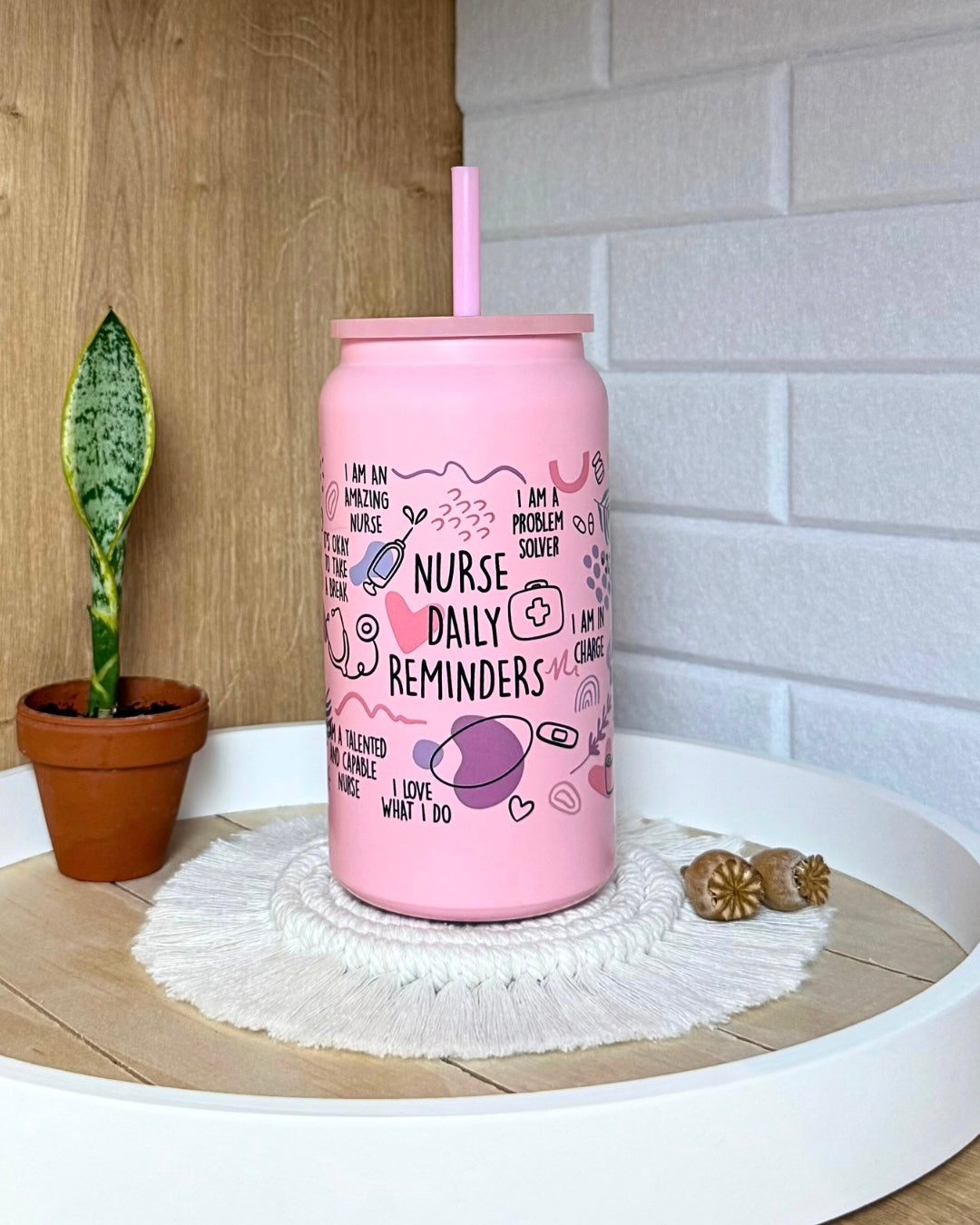 Edelstahl-Trinkbecher "Nurse" mit Henkel 500ml