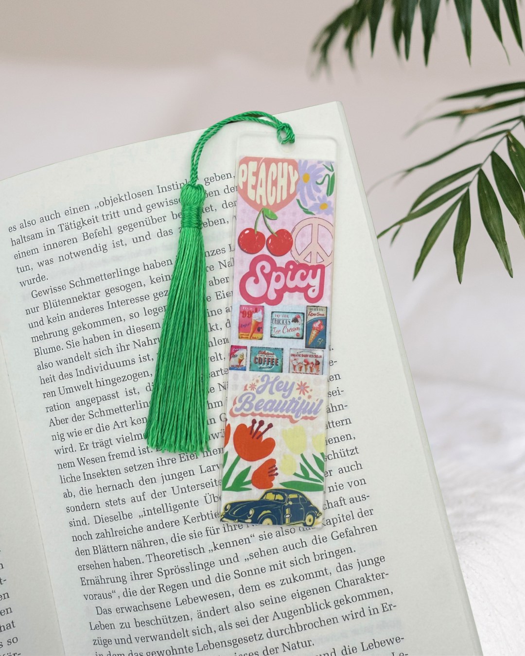 Lesezeichen "Spicy" - Handgemachtes Geschenk für Bücherfreunde